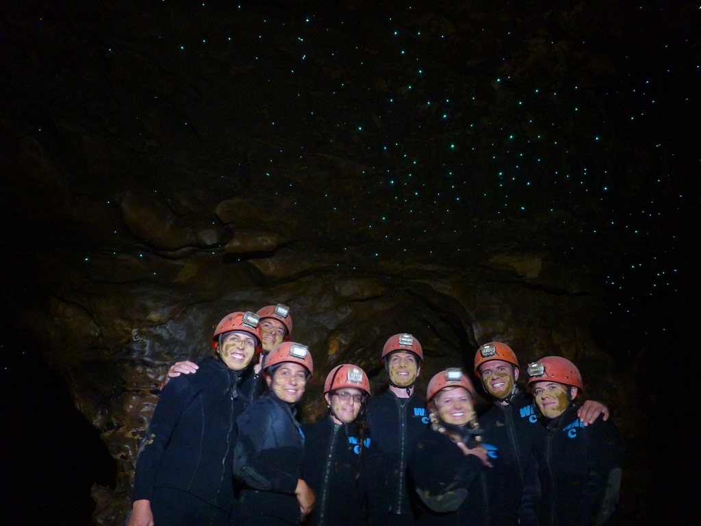 Waitomo: Black Water Rafting, Caving, and Glowworms